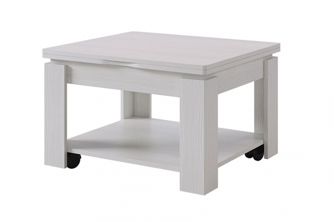 Стол журнальный раскладной "Адам-1", белый рамух