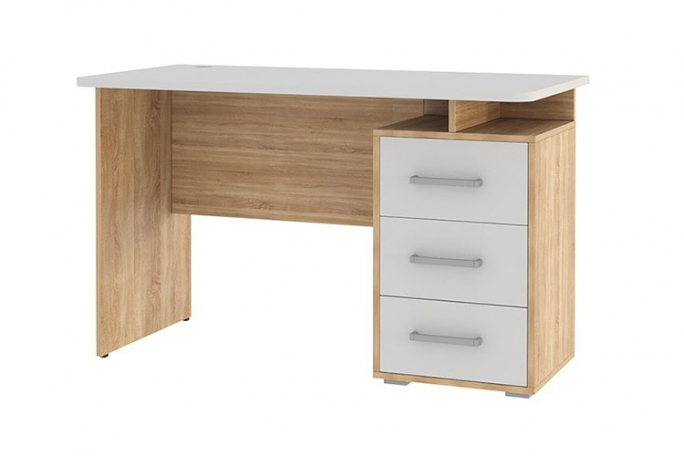 Стол компьютерный 1200 "Лайт-2" дуб сонома, белый