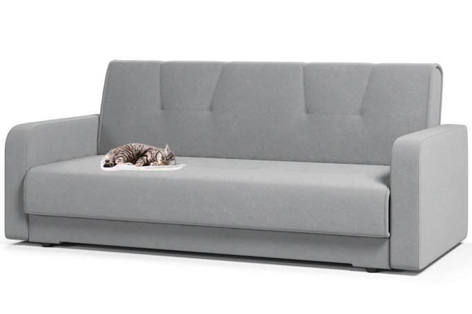 Диван-кровать "Книжка" в велюре Астра светло-серый 120 ППУ