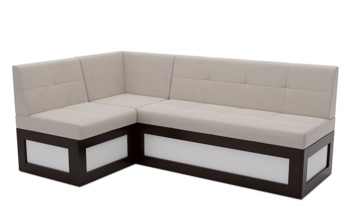 Диван-кровать кухонный угловой "Нотис" бархат бежевый Star velvet 6 Light beige