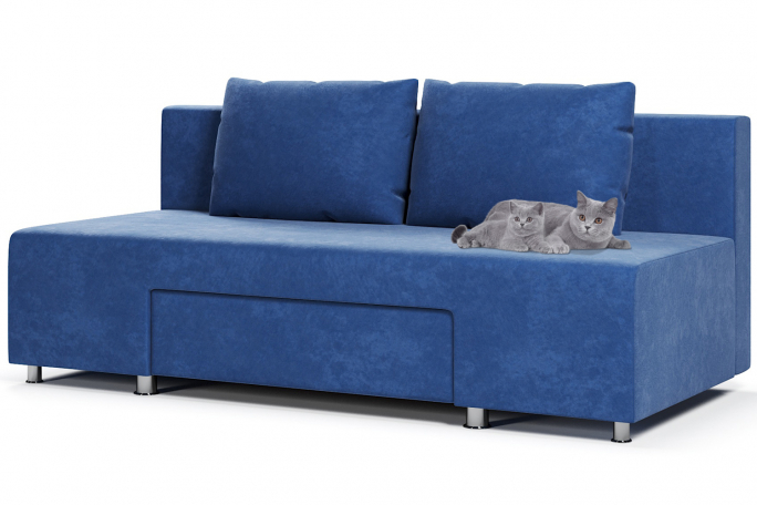 Диван-кровать "Сан Ремо" синий велюр Кабрио 24