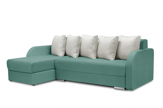 Угловой диван-кровать "Саванна" велюр Велутто 01, 43