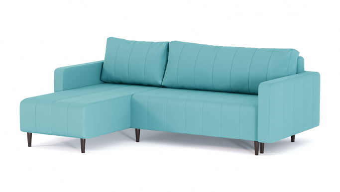 Угловой диван-кровать "Мартиника" велюр Зара Азур 48