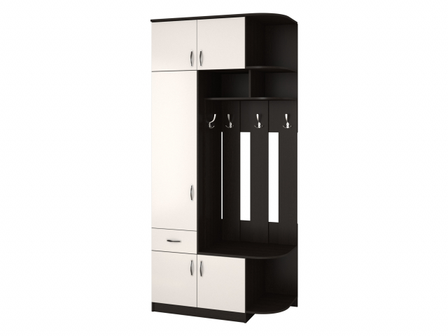 Прихожая "Фаворит 2Л" венге-белый