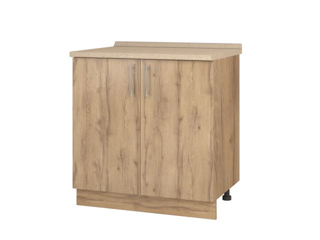 Стол 2 дверный "Прима" с полкой, дуб золотистый