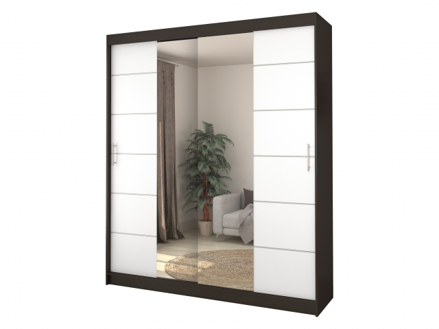 Шкаф-купе "Лучший 6" венге-белый