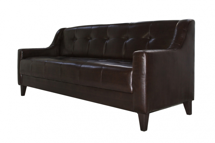 Диван "Денди" экокожа коричневая