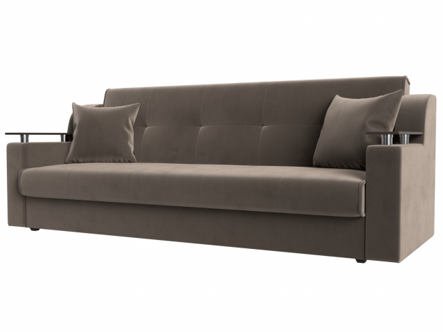 Диван-кровать "Сенатор" книжка, коричневый велюр, 100622