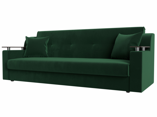 Диван-кровать "Сенатор" книжка, зеленый велюр, 100621