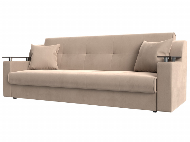 Диван-кровать "Сенатор" книжка, бежевый велюр, 100619