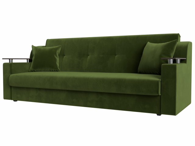 Диван-кровать "Сенатор" книжка, зеленый микровельвет, 100615