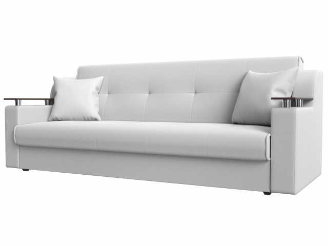 Диван-кровать "Сенатор" книжка, белая экокожа, 100630