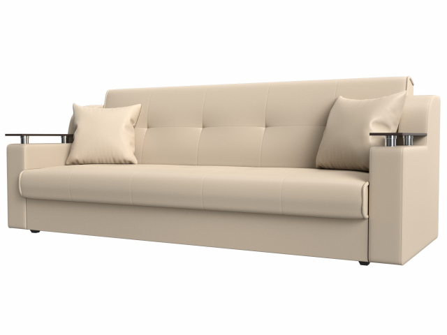 Диван-кровать "Сенатор" книжка, бежевая экокожа, 100629