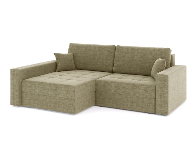 Угловой диван-кровать "Брест" двухместный рогожка Дрим Дарк Беж