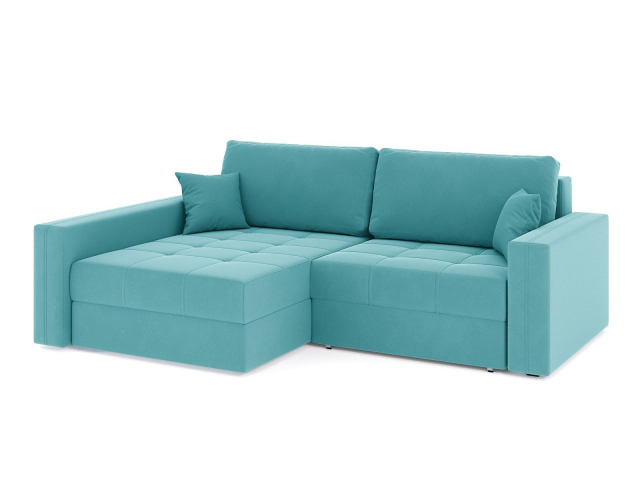 Угловой диван-кровать "Брест" двухместный велюр Зара Азур 48