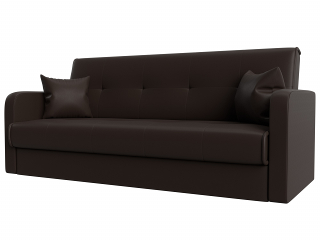 Диван-кровать книжка "Надежда" экокожа коричневая, 27943