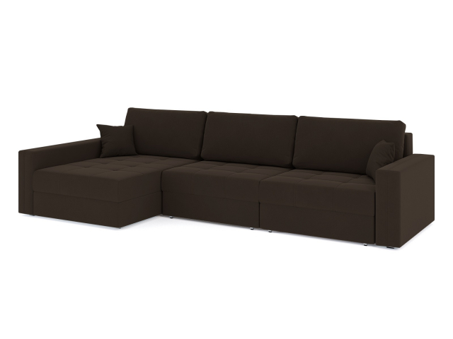 Угловой диван-кровать "Брест" трехместный велюр Зара Браун 20