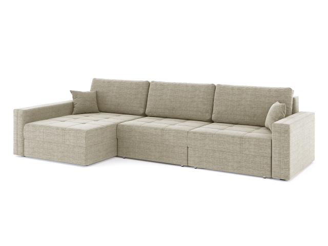 Угловой диван-кровать "Брест" трехместный рогожка Дрим Беж