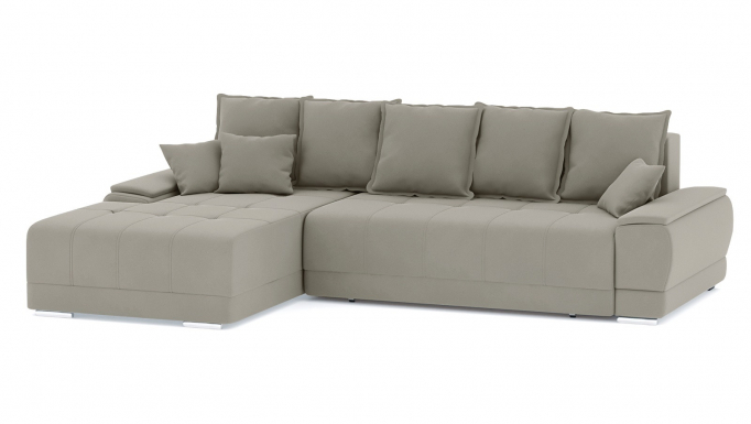 Угловой диван-кровать "Nordviks (Нордвикс)" НПБ, велюр Зара Лайт 04