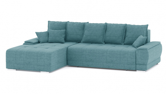 Угловой диван-кровать "Nordviks (Нордвикс)" рогожка Дрим Азур