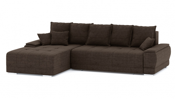 Угловой диван-кровать "Nordviks (Нордвикс)" рогожка Дрим Браун