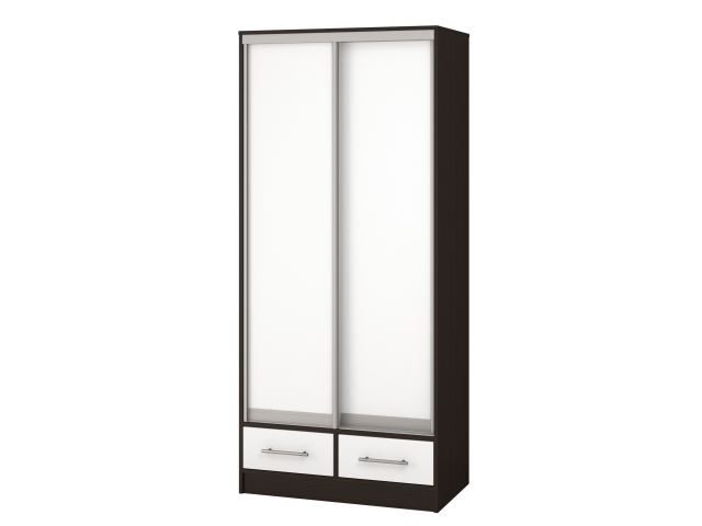 Шкаф-купе "Версаль" ЛДСП, компоновка 1/ящики, венге-белый