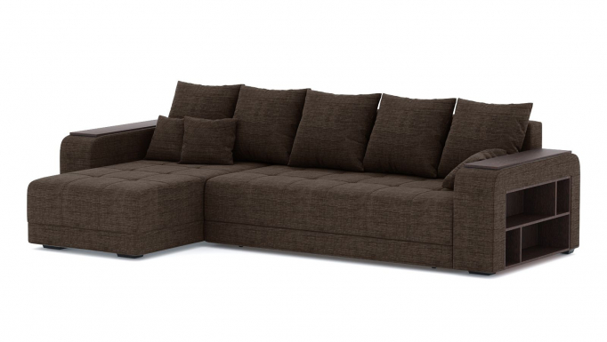 Угловой диван-кровать "Дубай" рогожка Дрим Браун