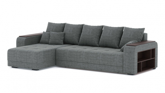 Угловой диван-кровать "Дубай" рогожка Дрим Грей