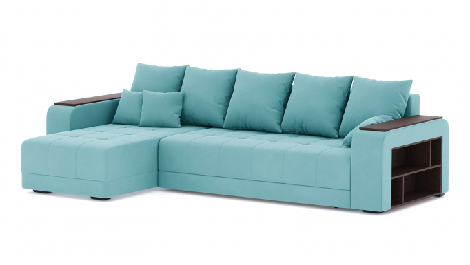 Угловой диван-кровать "Дубай" велюр Зара Азур 48