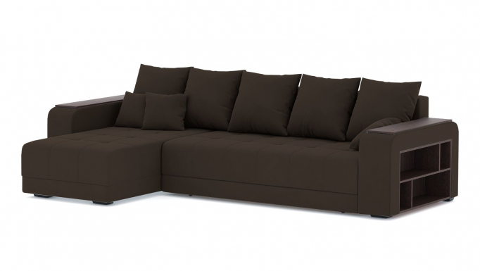 Угловой диван-кровать "Дубай" велюр Зара Браун 20