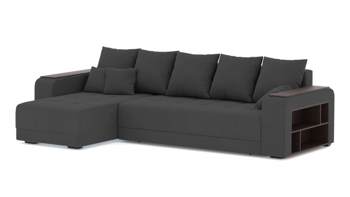 Угловой диван-кровать "Дубай" велюр Зара Грей 18