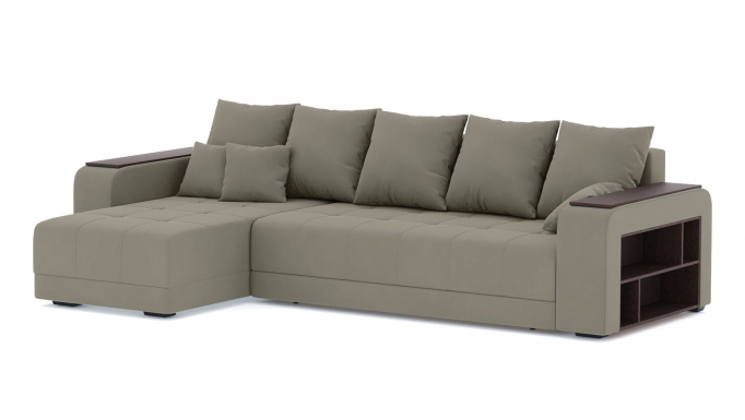 Угловой диван-кровать "Дубай" велюр Зара Лайт 04