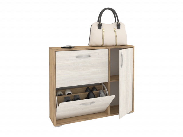 Обувница "Мира 6" ЛДСП, дуб золотистый-анкор светлый
