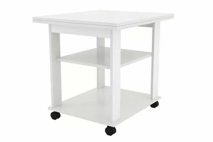 Стол журнальный раскладной "Консул" НМ 011.67 Х белый текстурный