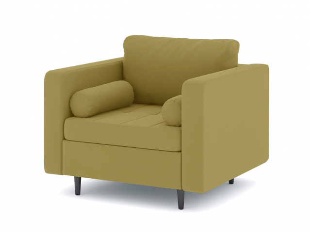 Кресло для отдыха "Деннес" велюр Зара Yellow (Йеллоу) 44