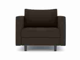 Кресло в велюре для отдыха "герадин" велюр зара браун 20