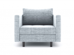 Серое кресло для отдыха "герадин" рогожка дрим лайт грей