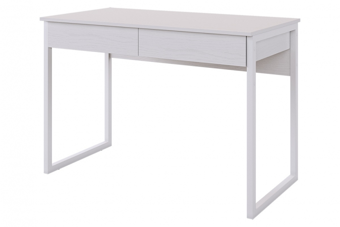 Стол письменный "Юниор" белое дерево/белый муар