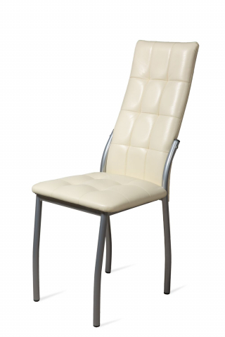 Стул "Волна" серебро, Борнео крем