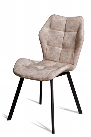 Стул "Рим" велюр латте, черный муар