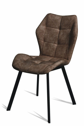 Стул "Рим" велюр коньяк, черный муар
