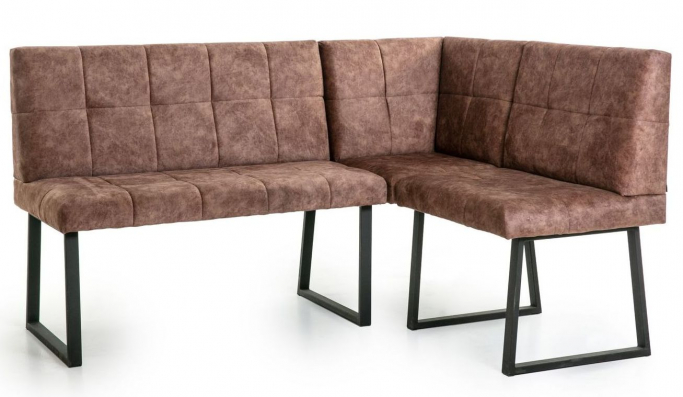 Кухонный угловой диван "Реал" велюр коньяк