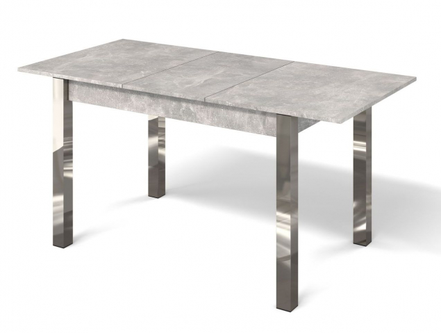 Обеденный стол "Милан 3" ателье светлое, хром