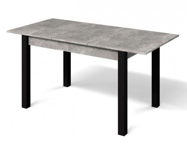 Обеденный стол "Милан 3" ателье светлое, черный