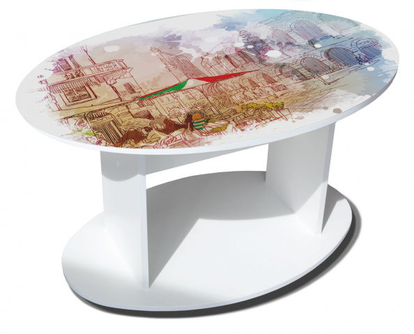 Стол журнальный "Верона" белый В3