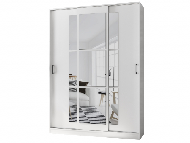 Шкаф-купе 3-х дверный "Стэп" Компоновка 3, белый