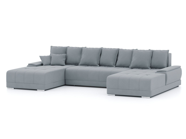 Диван-кровать П-образный "Nordviks (Нордвикс)-П"  велюр Зара Маус 12