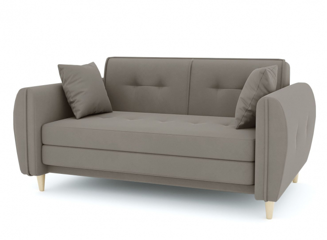 Диван-кровать "Анита" велюр Зара Лайт Браун 05