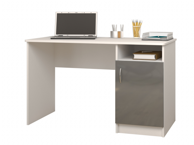 Стол "СП 2" МДФ, белый/сталь глянец 94101