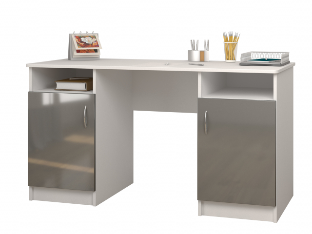 Стол "СП 4" МДФ белый/сталь глянец 94101